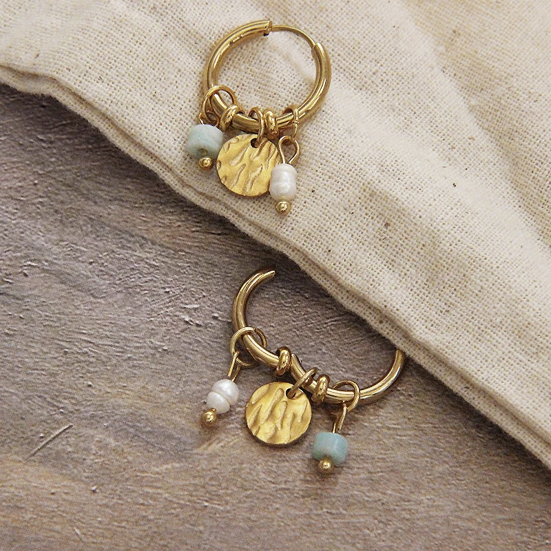 Круглые серьги-кольца из нержавеющей стали