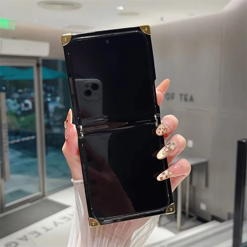 Фото Чехол для телефона Samsung Galaxy Z Flip 6 5 4 3, блестящее кольцо на палец, подставка, чехол, флип, позолоченный бампер, лазерное блестящее сердце №3