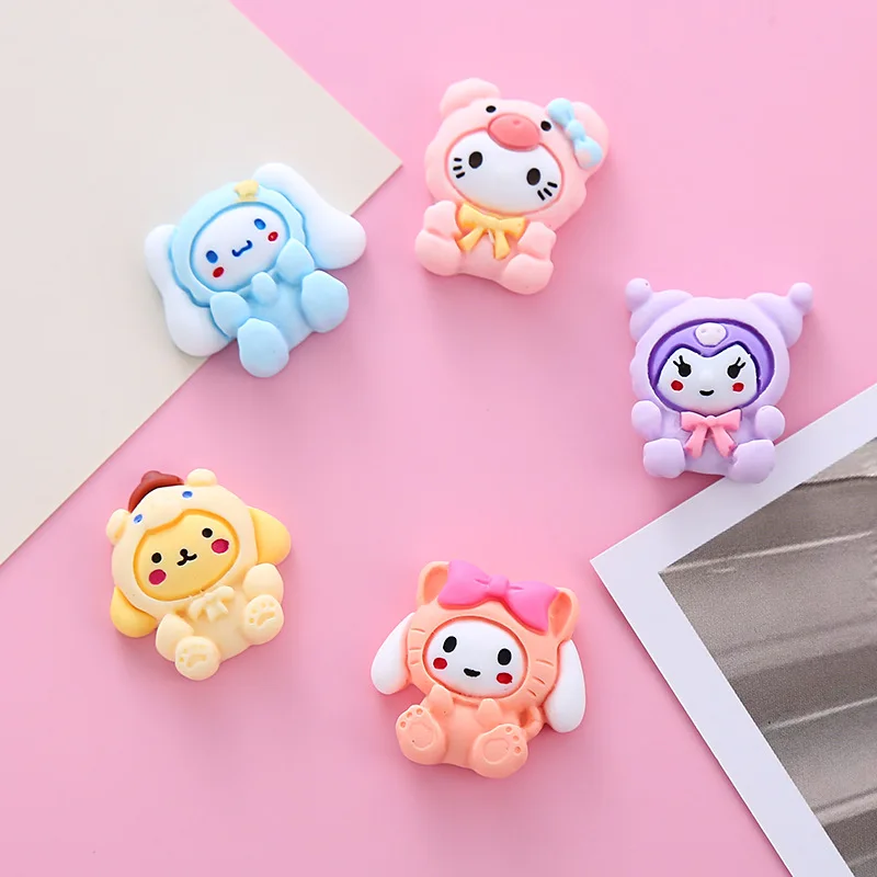 

10 шт. кавайные аксессуары Sanrio «сделай сам» Hello Kittys Kuromi Cinnamoroll аниме милые аксессуары для телефона в виде чашки воды декоративные Игрушки для ...