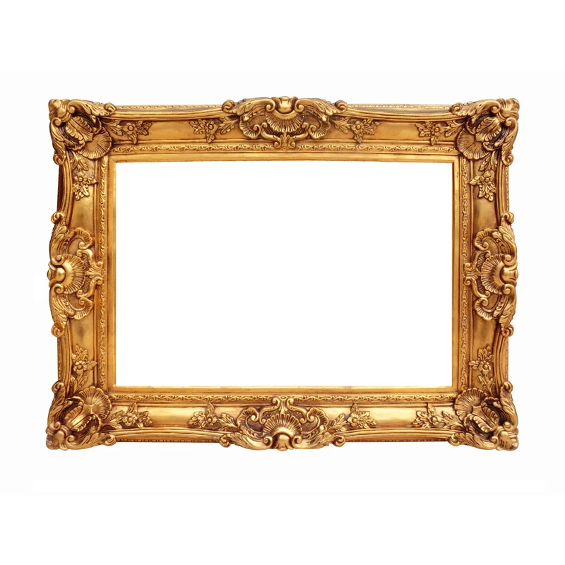 

Multi-Size Gold European Style Wedding Photo Shooting Decorative Frame Mounted Retro Resin Oil Painting Frame