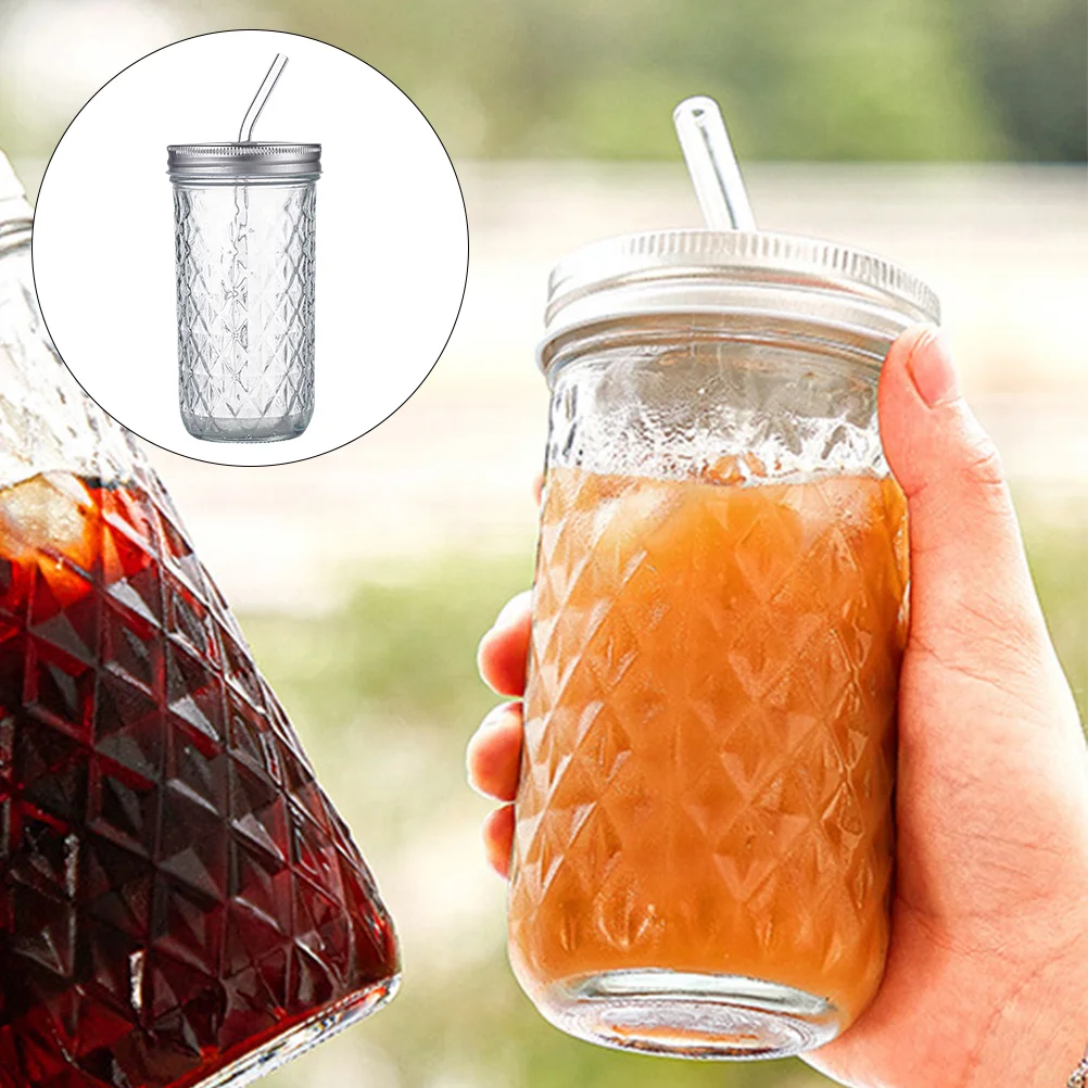 

Strawmason Cup Cups Jar Water Mug Drinking Tea Jars Bottles Lid Glasses Coffee Tumblerbubble Bottle Smoothie Iced Juicebeverage