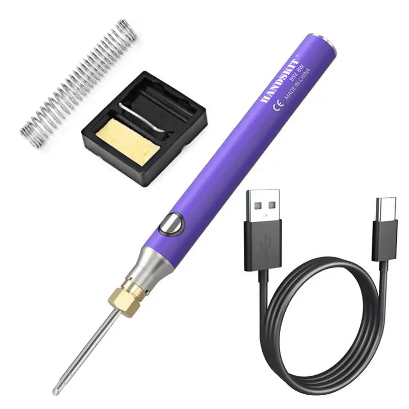 

Solder Iron For Electronics 8W Soldering Iron With Interchangeable Iron Tips 5-in-1 Solder Iron Kit Tool Adjustable Temperature