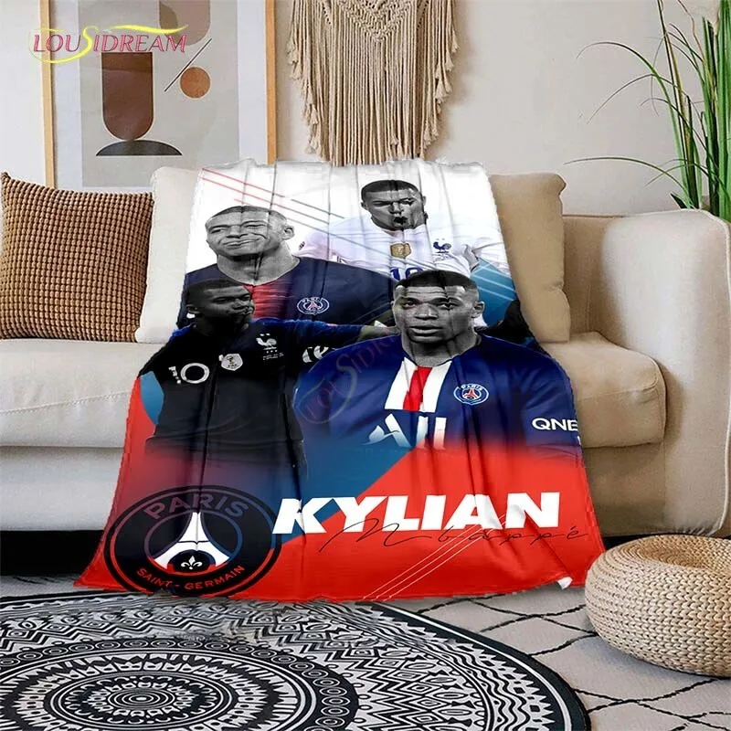 Kylian Mbappé-Manta de para decoración del hogar, suave felpa para el sofá cama, adecuada para aire acondicionado, manta para siesta