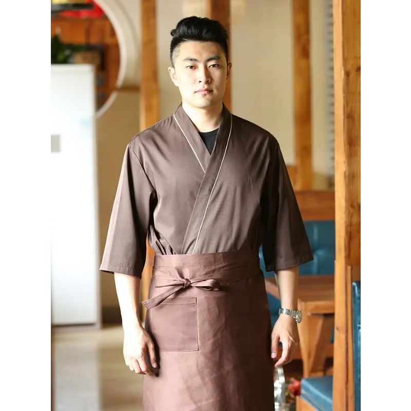 Корейская японская ресторанная униформа хлопково-полиэстеровая для кормления