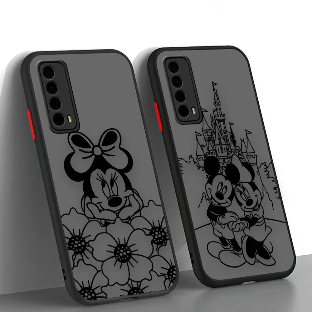 

Matte Case Funda For HUAWEI NOVA 4 5 5I 6 4G 5G 7 7I 8 8SE 10 P40 P50 MATE 40 PRO PLUS Clear Hard Case Line Mickey Minnie Mouse