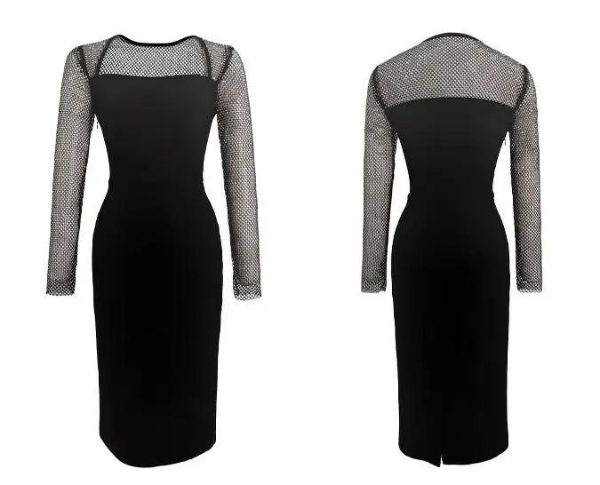 Весеннее новое женское платье в стиле Хепберн темпераментное сетчатое