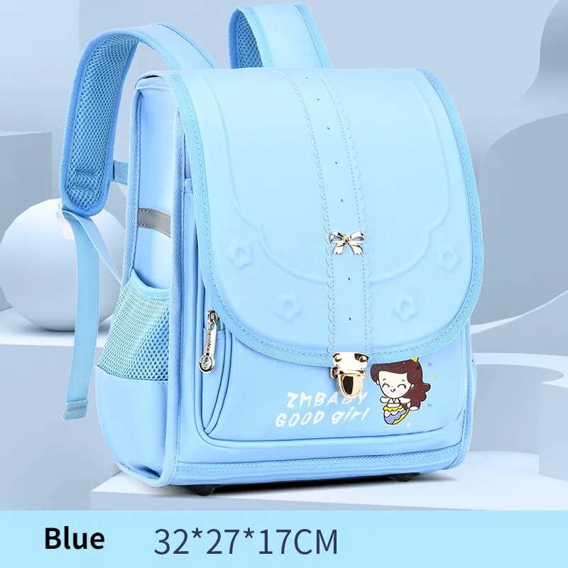 Primary Sweet Girl Boy Bow PU Fashion Large Capacity Backpacks for Students New Children Cartoon Dinosaur Mermaid Schoolbags