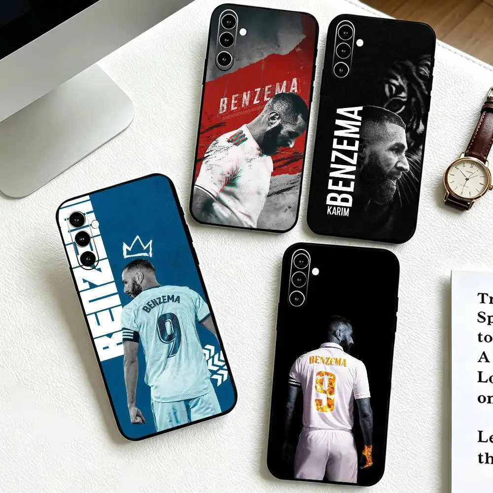 Фото Чехол для телефона K-Karim Benzema Football Cheer для Samsung Galaxy A73, A72, A71, A70, A53, A52, A51, мягкий силиконовый черный чехол №1