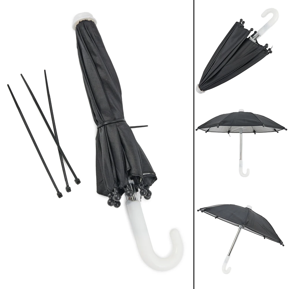 

Black Motorcycle Umbrella Phone Holder Sunshade Umbrella Mini Sunshades Motorcycle Phone Holder Protector 1 Pcs Super Strength