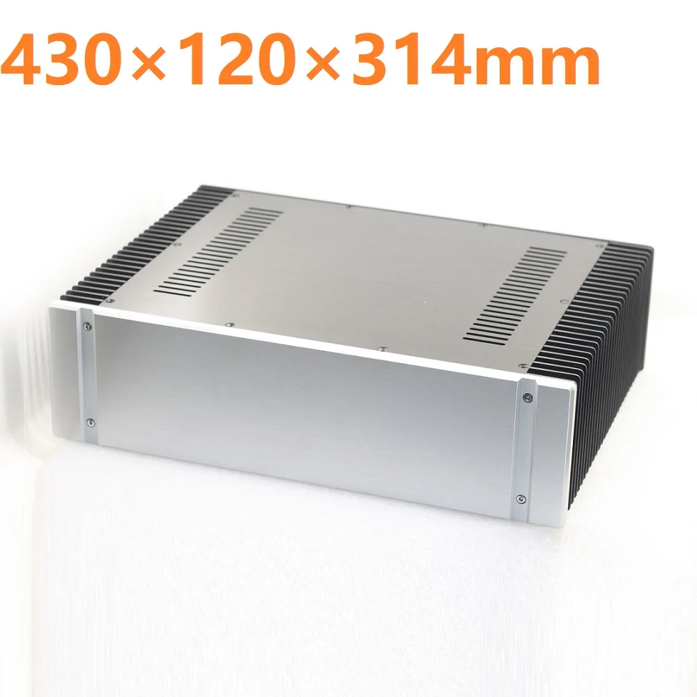 

W430 H120 D314 Anodized Heatsink Aluminum Chassis DIY DAC Decoder Power Amplifier Supply Case Preamp Amp Housing Audio Music Box