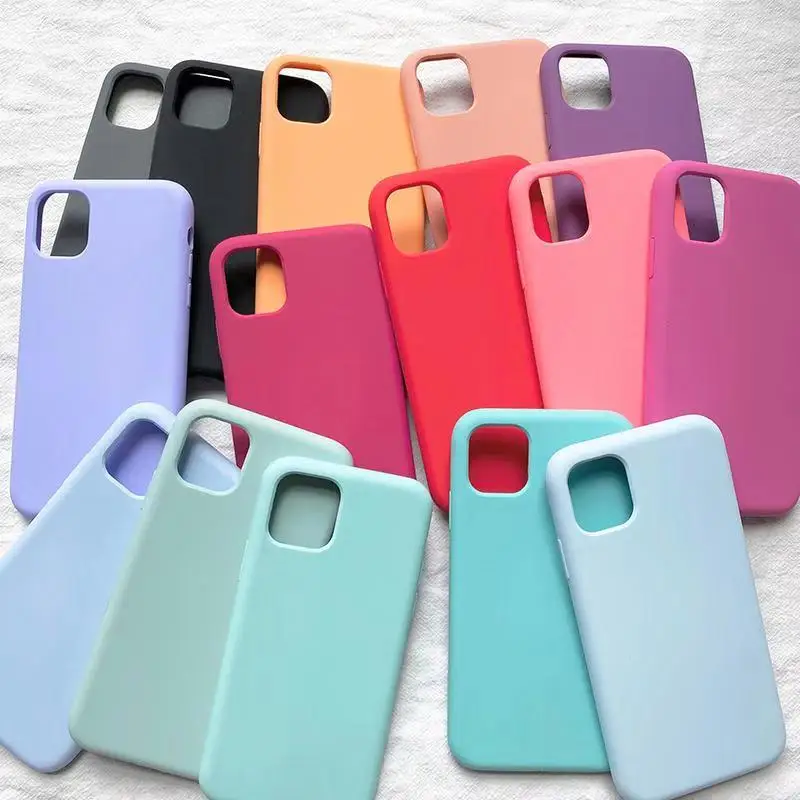 

Official Original Silicone Case For iPhone 11 12 Pro MAX SE 2020 XR X 6 6s 7 8 Plus Cases For iPhone 12 mini XS Full Cover