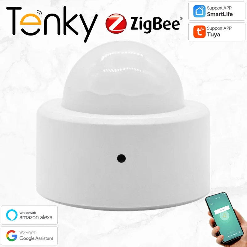 

Tenky Zigbee3.0 Human Motion Sensor Smart Home Mini PIR Motion Sensor Detector Home Security Smart Life Smart Body Movement