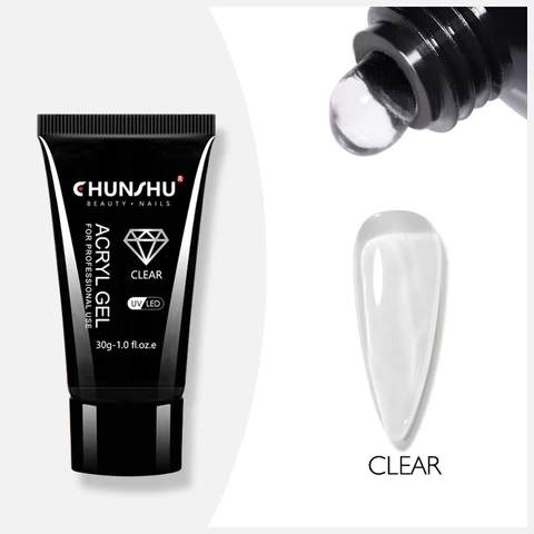 CHUNSHU Поли-акриловый гель-лак для наращивания ногтей 30г 46 цветов