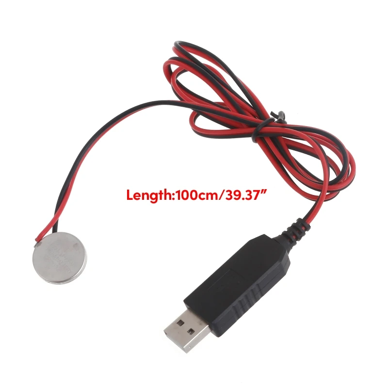 Входной зарядный кабель USB 5V2A с адаптером Type-C для устройства вывода CR2032 3V