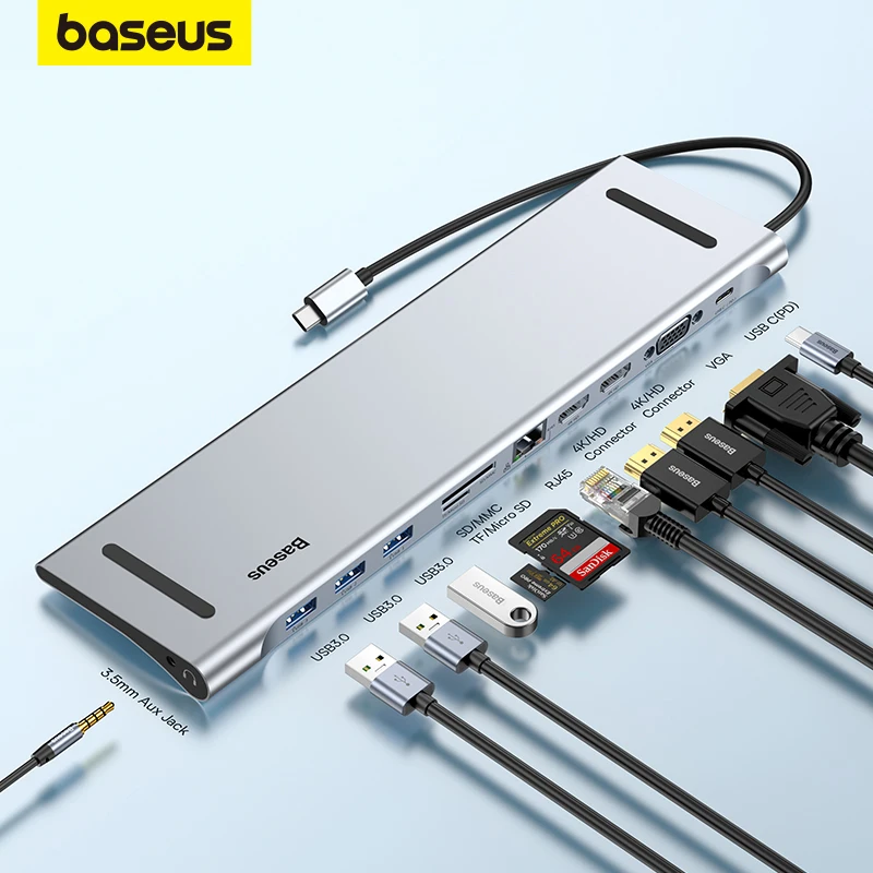 USB-разветвитель Baseus с портом USB Type-C на USB 3,0