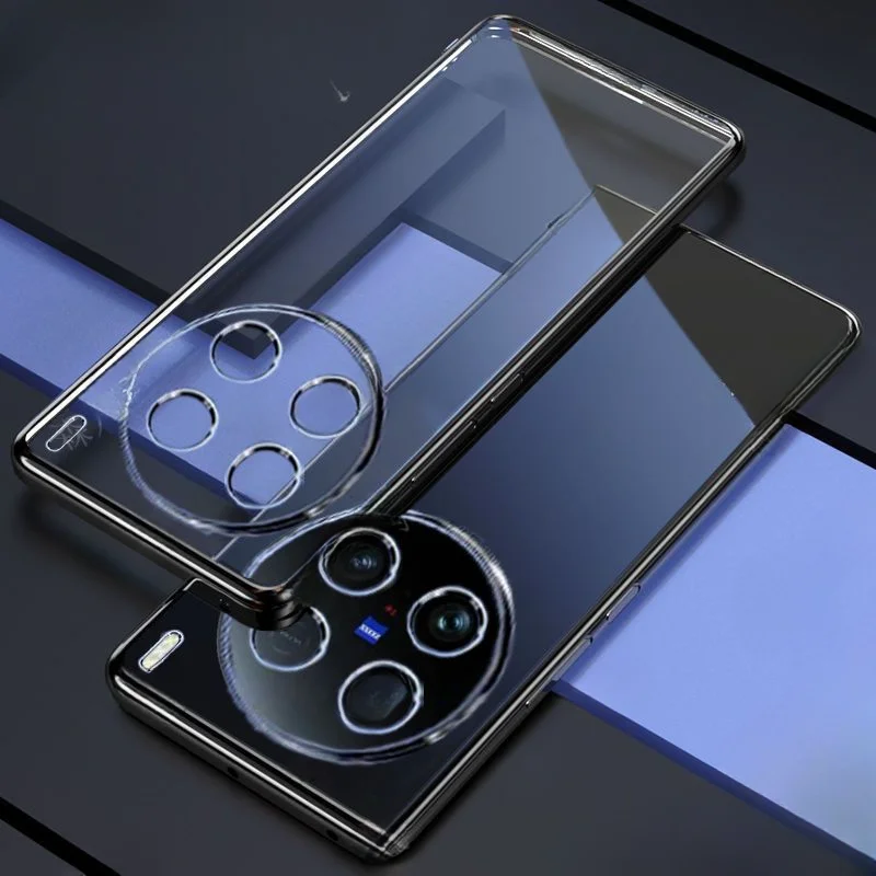 Гальванизированный противоударный Прозрачный чехол для телефона Vivo X100 ультра