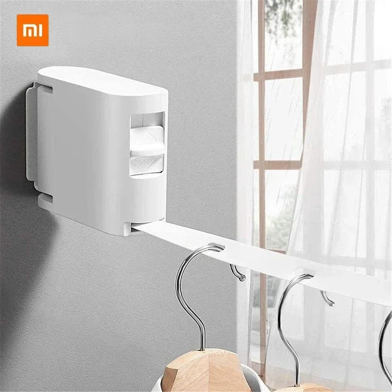 Невидимая бельевая веревка Xiaomi Mijia пластиковая Нескользящая ветрозащитная