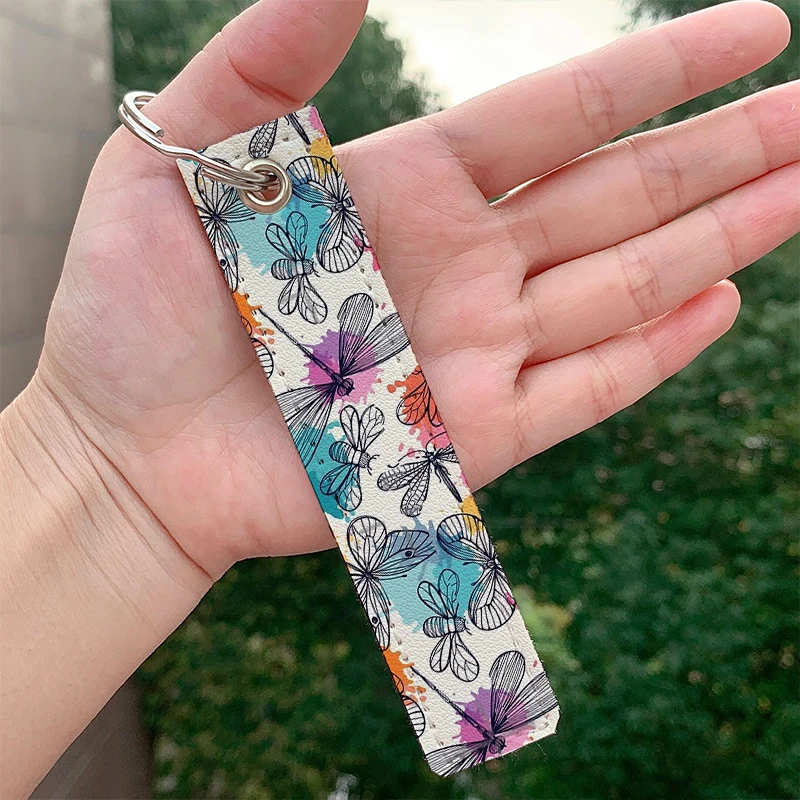 

Fashion Colorful Butterfly Arts Key chain Strap Key ring Hanging Holder Bag Car Wallet Trinket Key chain Hanging Bag Accessories