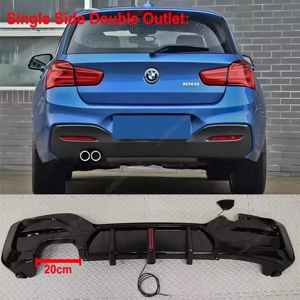 

Задний диффузор автомобиля, бампер с красной светодиодной подсветкой для BMW 1 серии F20 F21 116i 120i 125i M135i M140i M-Sport 2015-2019 LCI Tuning