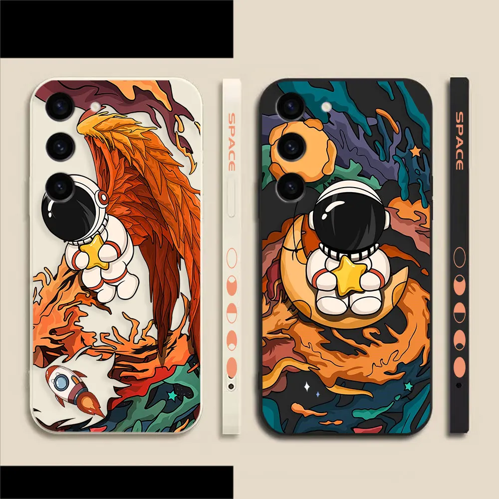 

Astronaut Space Star Rocket Case For Samsung Galaxy S23 S22 S21 S20 FE S11 S11E S10 S10E S30 Ultra Plus 4G 5G Colour Liquid Case