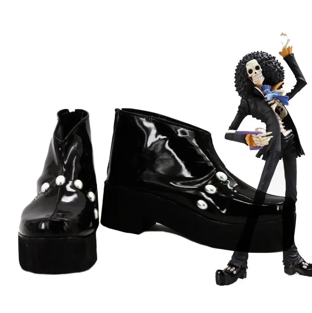 

One Piece Anime Brook Cosplay Shoes Boots Custom Made
