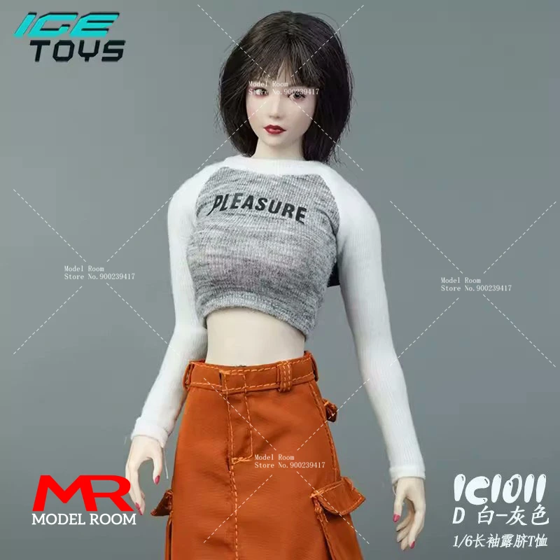 Игрушки ICE 1/6 IC1010 повседневная юбка IC1011 откровенная футболка с длинным рукавом