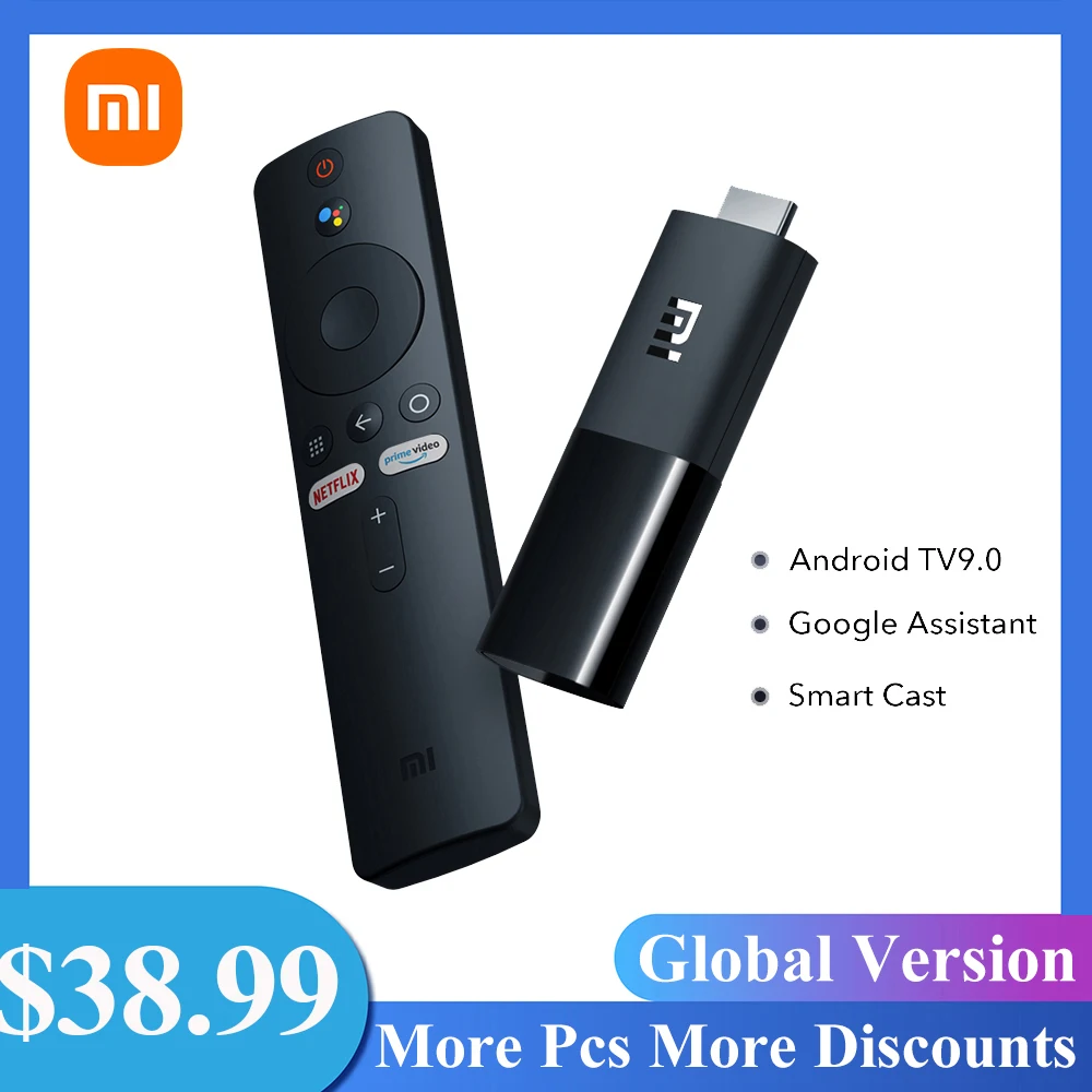ТВ-приставка Xiaomi Mi TV Stick Box Android 9 0 2K 1080P HD двухдиапазонный декодирование Wi-Fi 1 ГБ ОЗУ