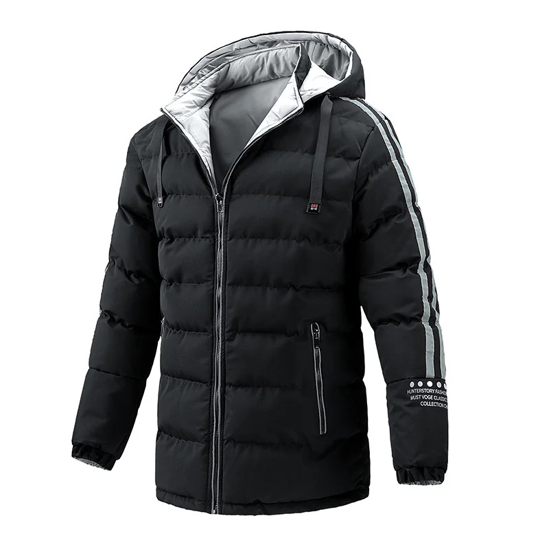 

Men's Winter Hooded Cotton Padded Clothes Double-sided Bread Clothes Jacket Leisure Fashion Trend Men's Clothes