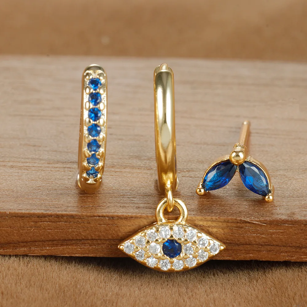 3 шт./комплект женские серьги с цирконом