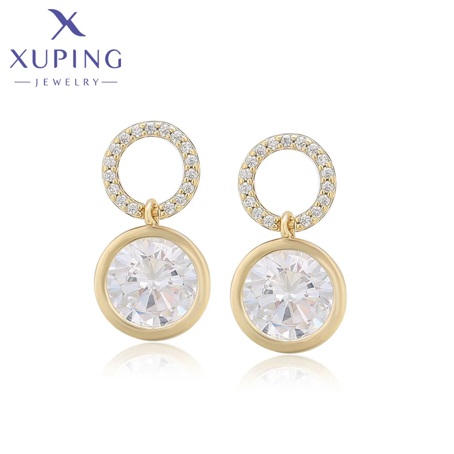 Женские серьги-гвоздики Xuping простые круглые золотого цвета аксессуары для