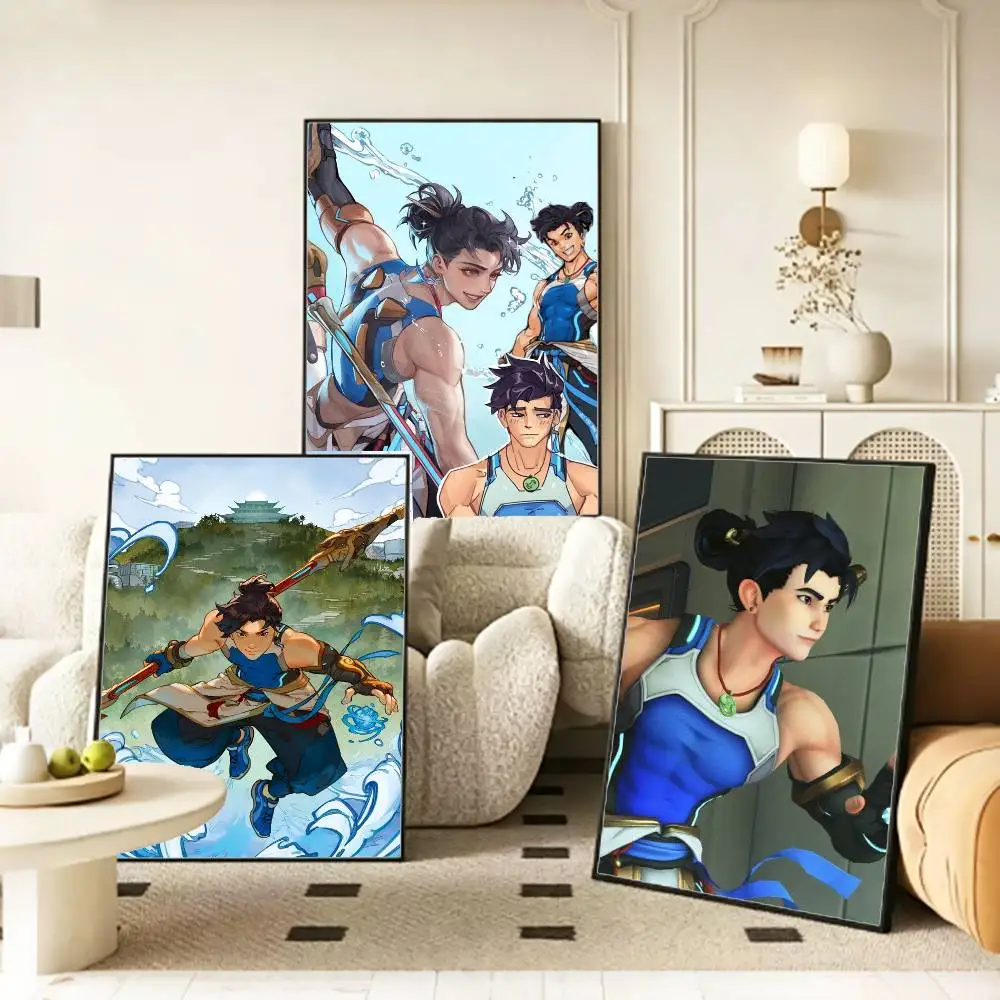 Фото Постер Aqua O-OverwatchES Wuyang, HD, самоклеящийся, водонепроницаемый, настенный декор, идеально подходит для дома, офиса, общежития, в подарок №2