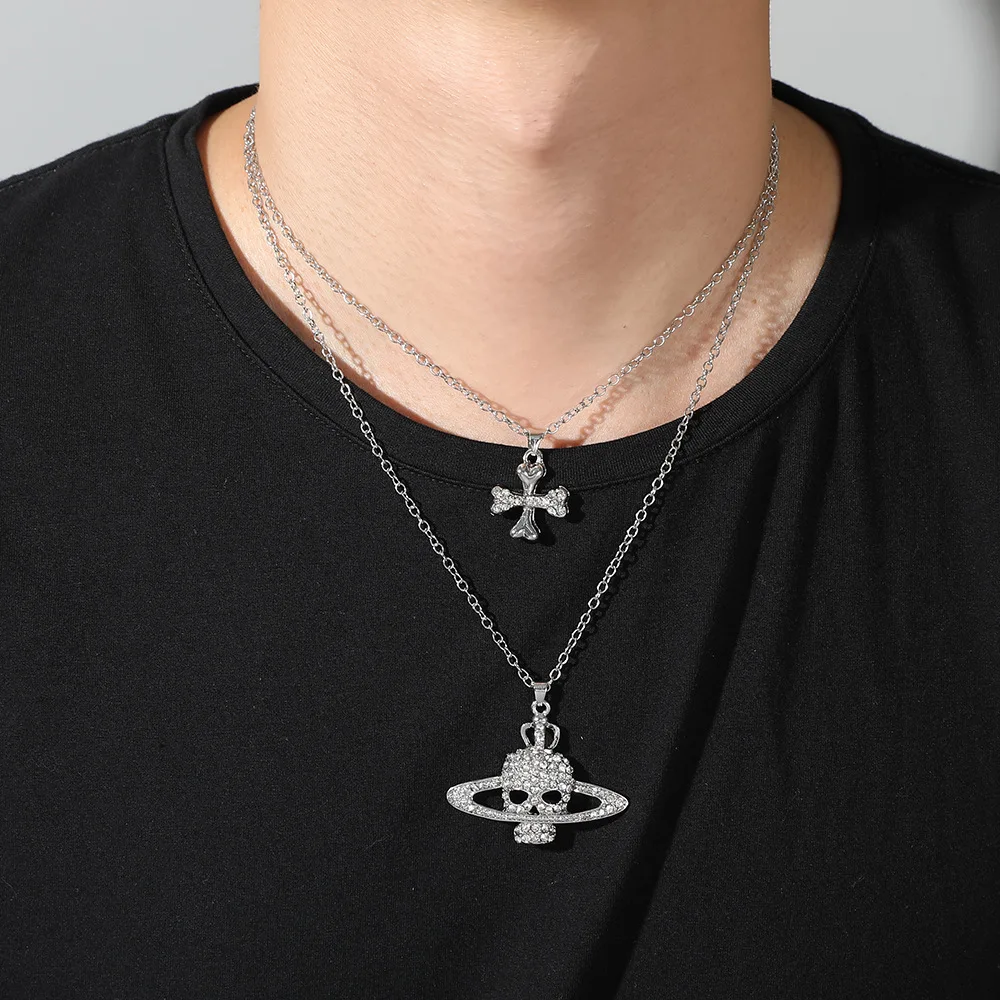 Модные стандартные новые подвесные ожерелья в стиле панк с черепом для мужчин
