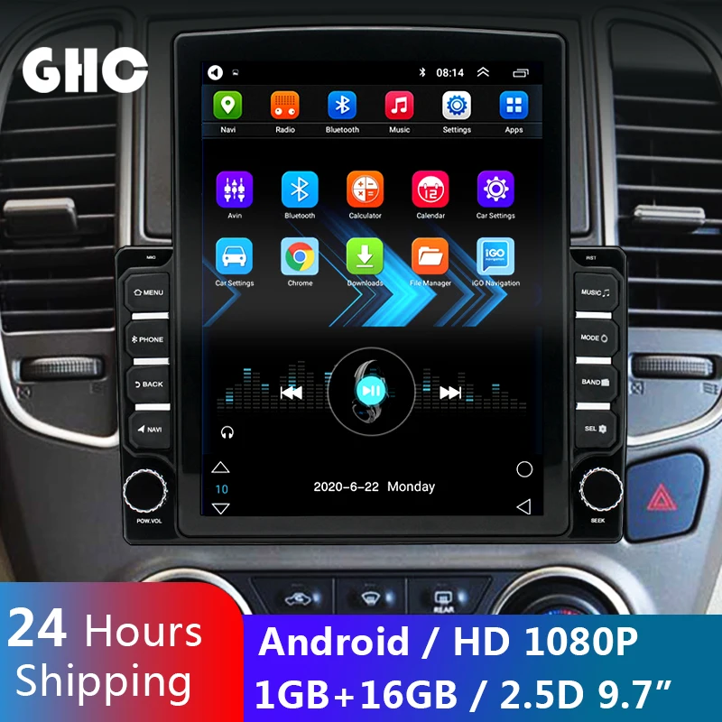 

Мультимедийная Автомагнитола GHC для Opel Astra h, мультимедийный плеер 2.5D с вертикальным сенсорным экраном, 9,7 дюйма, Android Som