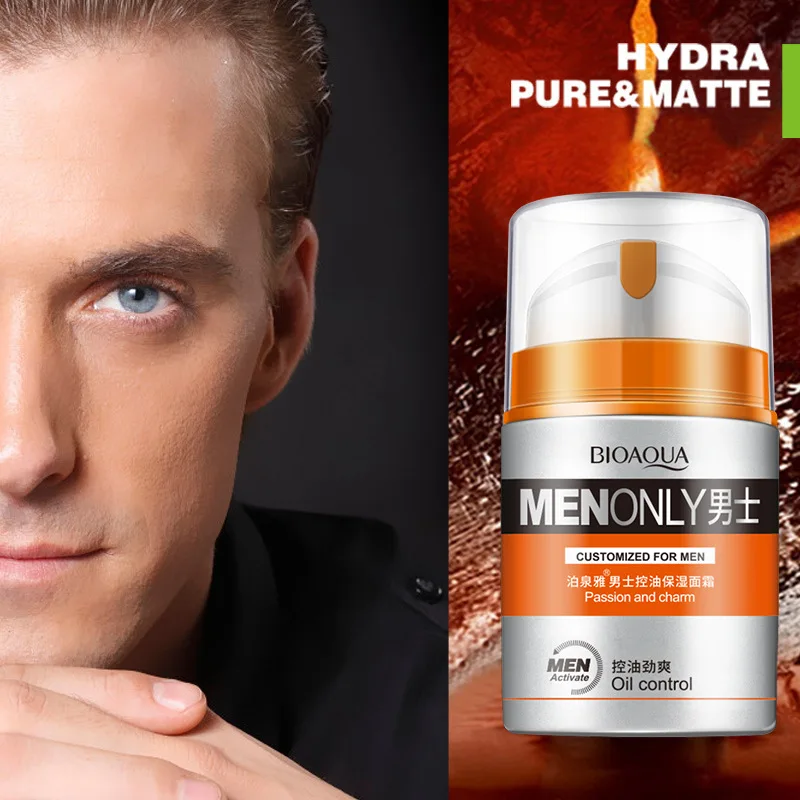 

For Man Deep Moisturizing Oil Control Skin Whitening Face Cream Brighten Even Skin Tone Anti Wrinkle Antifading Day Cream 50g