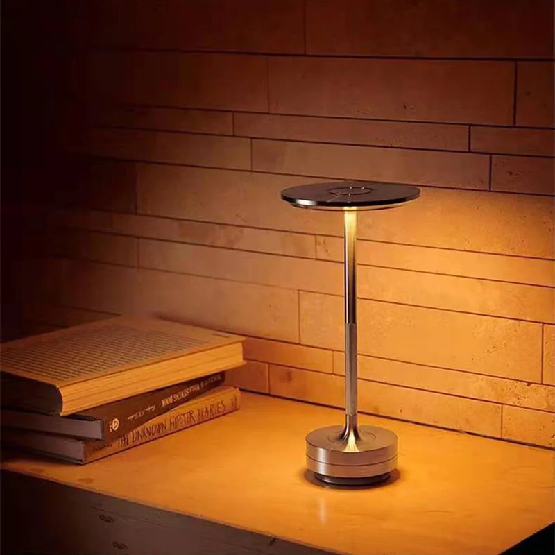 

All Aluminum Rechargeable Touch Bed Side Nordic Led Lamp Coffee Table Decor Bedroom Decoration For Study Bedside Cute Desk Light