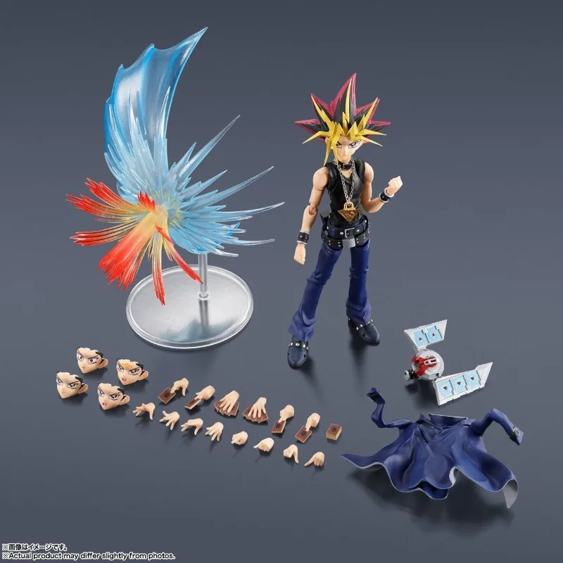 Фото В наличии: S.H.Figuarts Аниме-фигурка Bandai Yami Yugi Yu-Gi-Oh! Оригинальные фигурки Duel Monsters: коллекционные модели из ПВХ, подарок TT №3