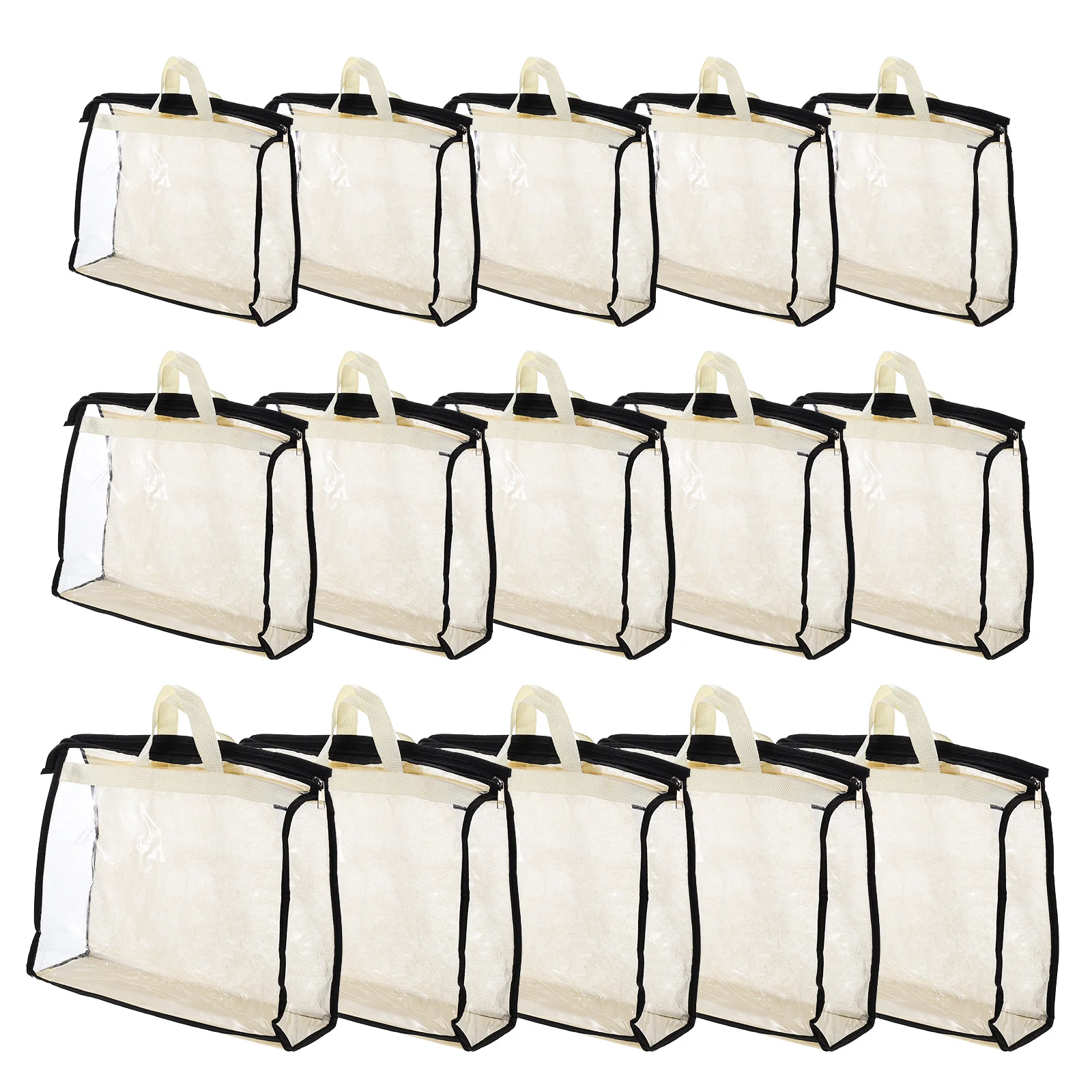 

15pcs PVC Purse Organizers Comfortable Purse Dust Pouches Bag Organizers for Tote