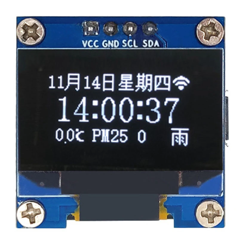 

ESP8266 Wifi Clock Module 0.96 Inch OLED LCD Screen Display ESP-12F DIY Weather Forecast IIC I2C Interface 5V ESP12F