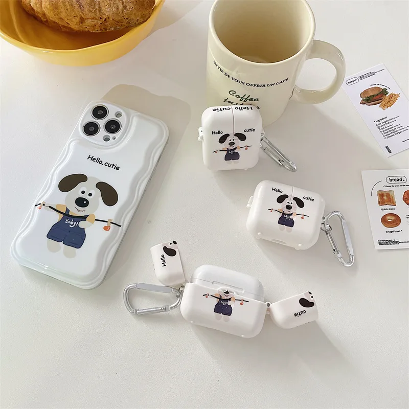 

Creative Hello Cute Puppy AirPods 3 Case Apple AirPods 2 Case Cover AirPods Pro Case IPhone Earphone Accessories Air Pod Case