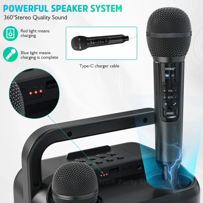 Уличная портативная аудиосистема KTV для караоке SD516 Bluetooth-динамик с беспроводным