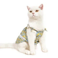 dog dress for teddy fashion floral cat clothes sweet lace skirt summer suspenders pet clothing for small dog pubby skirt clothes