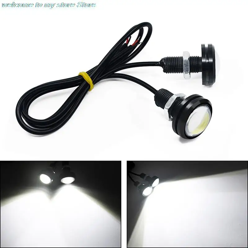 

NEW 2PCS Eagle Eye LED 23mm 12SMD Car Daytime Running Backup Turn Signal Lights Auto License Plate Lamps White