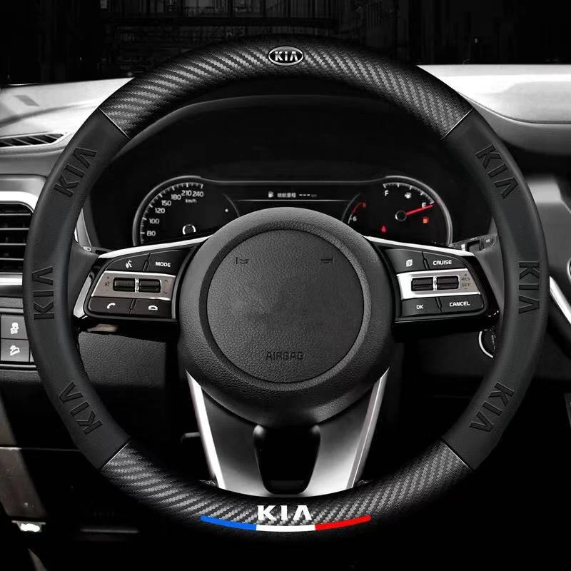 

38cm Elastic Car Steering Whee For Kia K2 K5 Rio 3 Picanto Ceed Cerato Sportage 2017-2022 Auto Interior Accessories