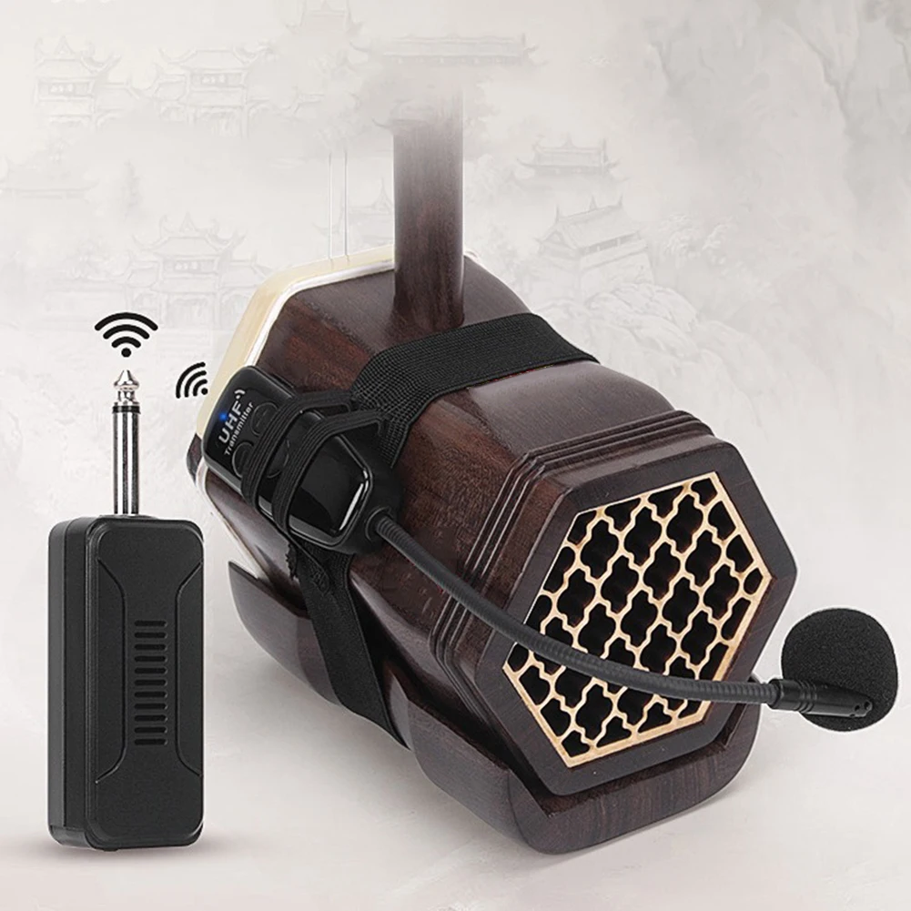 Беспроводной микрофон для саксофона Erhu 2 беспроводных микрофона в 1