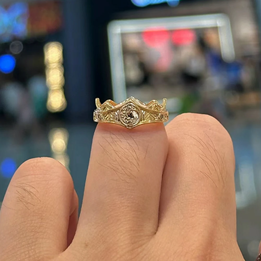 Классическое кольцо серебро луна