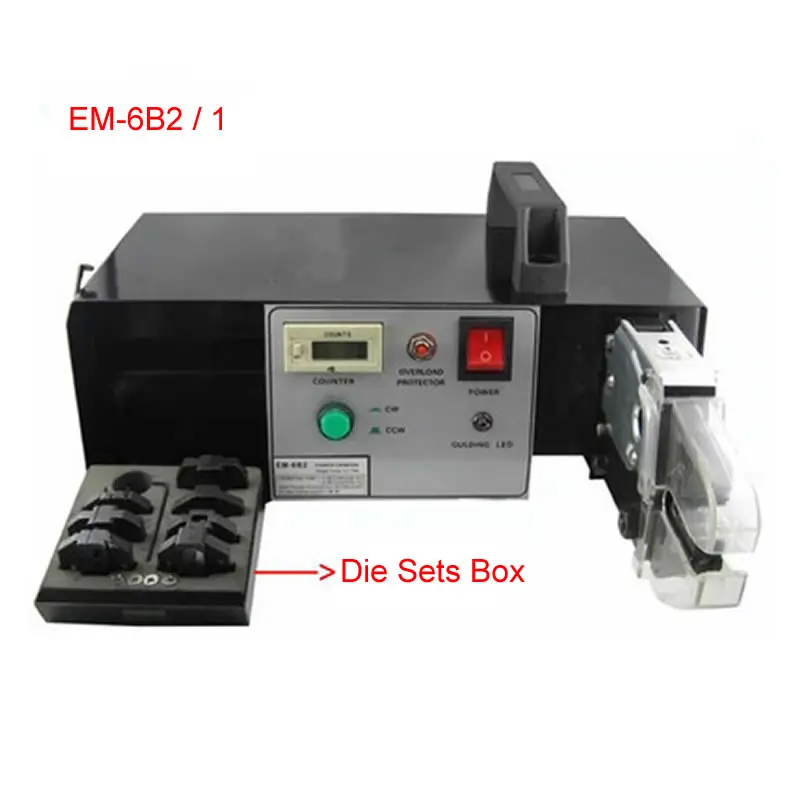 

EM-6B2 EM-6B1 0.25-10mm2 Automatic Electrical Terminal Crimping Tools with Exchangeable Die Sets Electric Crimper 11V 220V