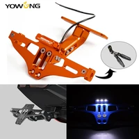motorcycle adjustable rear license plate mount holder and turn signal led light for 890adventure 890 adventure 890 adv all years