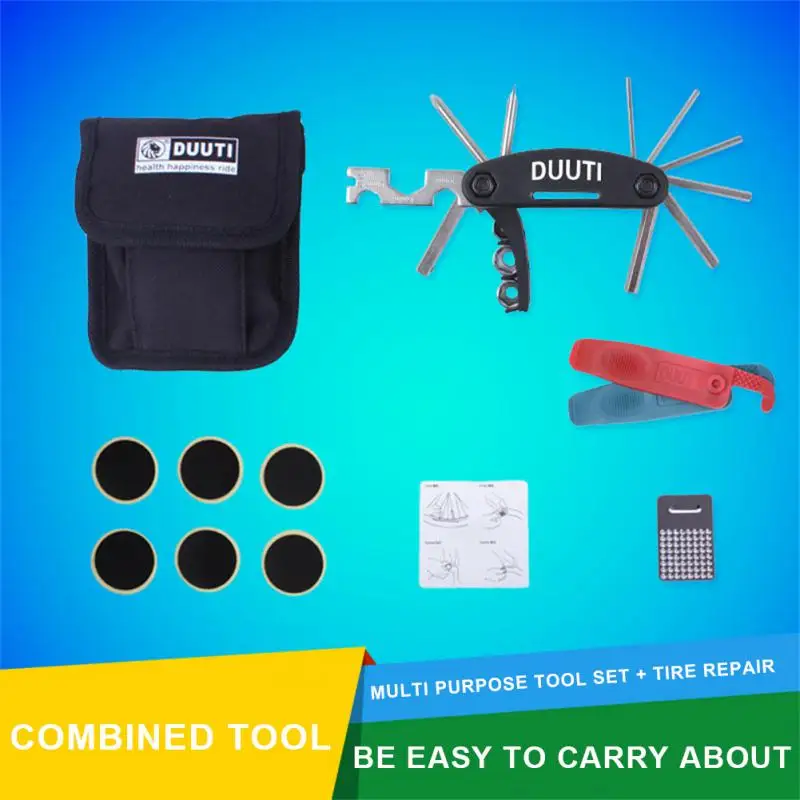 

Bicycle Repair Tools Kit Bike Accessories Multi Tool Set With Pump Tire Patch Portable Mountain Road BikeTire Auto Tool Set