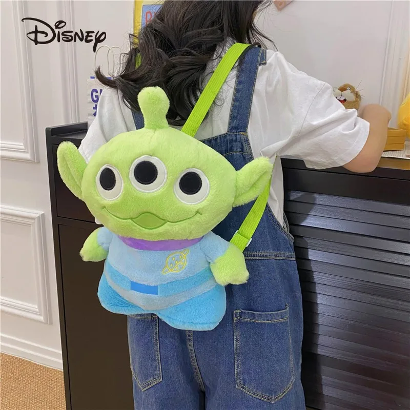 

Genuine DisneyThree-eyed Monster Plush School Bag/Backpack Kawaii Soft Cartoon Stuffed Toy Child Kid Kindergarten School Bag