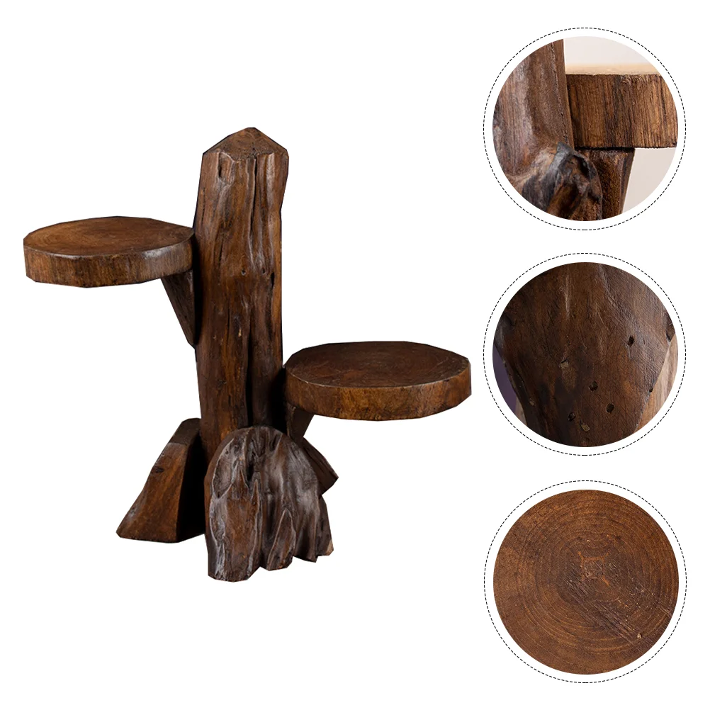 

1Pc Wooden Mini Succulent Plants Rack Bonsai Shelf Plant Stand Vertical Planter Rack for Balcony Home Decor